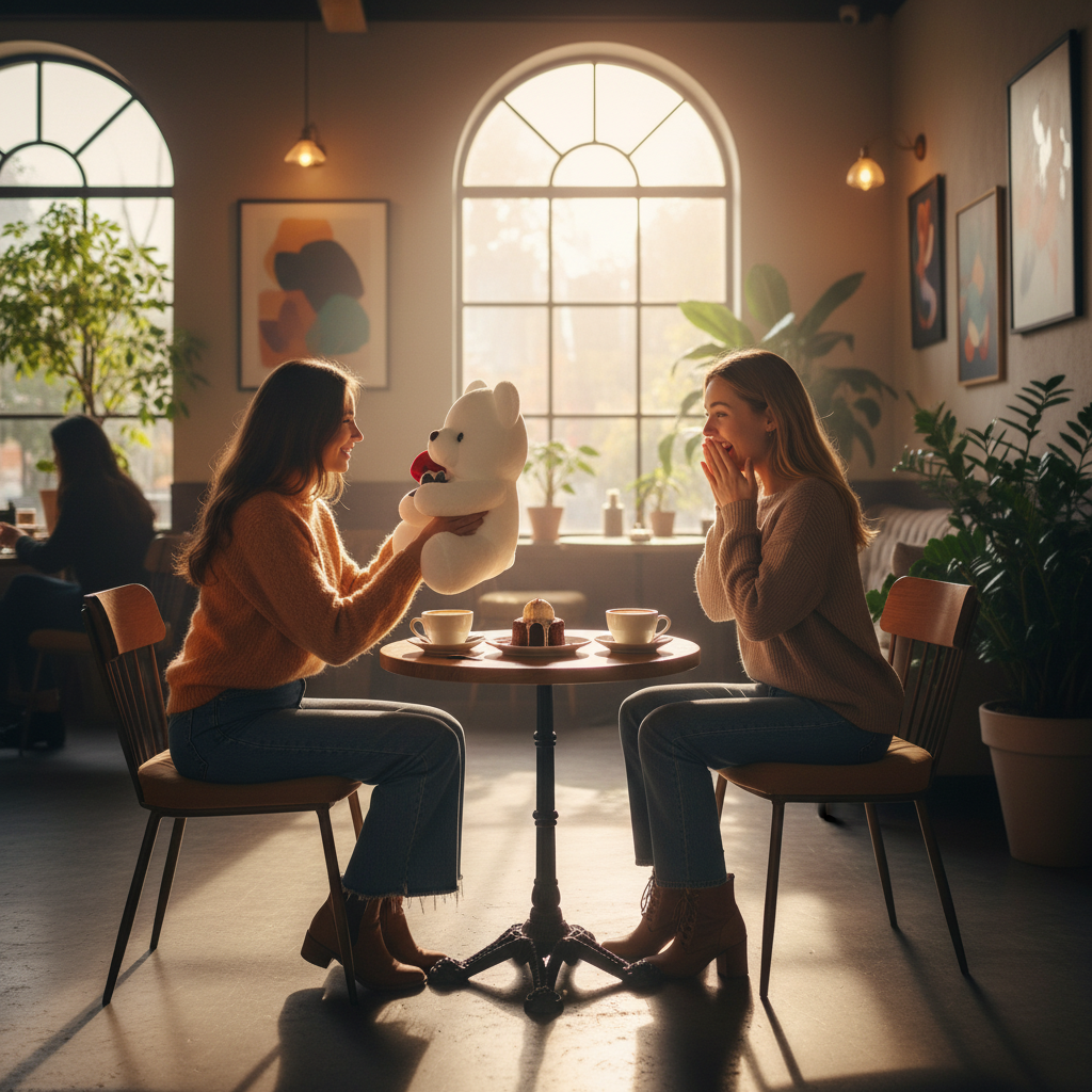 Kawaii Teddy Bear with Roses Plush Toy Soft Bear Stuffed Doll Romantic Gift for Lover Home Decor Valentine's Day Gifts for Girls